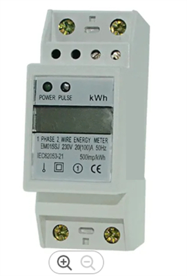 Đồng hồ đo điện 2 cực Din Rail 2 dây Năng lượng kỹ thuật số Nhỏ tiêu chuẩn cao 230V
