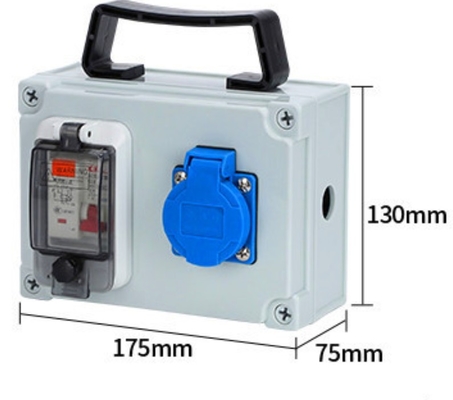 IP65 Hộp phân phối không thấm nước bằng nhựa cầm tay ngoài trời hộp điện di động 16A 32A 63A
