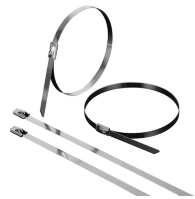 4.6 * 200mm Công suất nặng 304 Stainless Steel Zip Ties tự khóa dây cáp kim loại Tie cho việc sử dụng ngoài trời